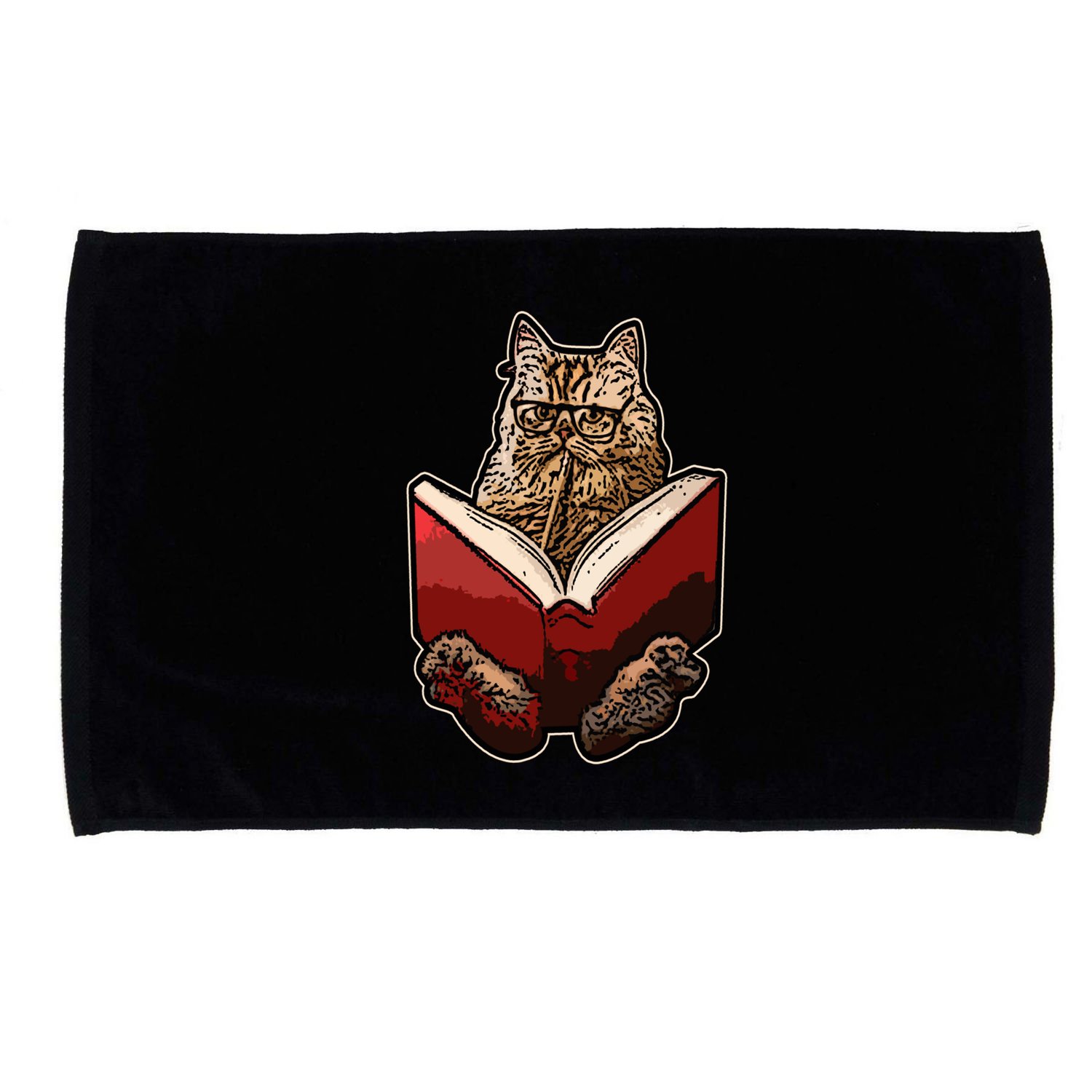 Lucky Cats Reading Books Kitty Dance Meow Funny Pet Animal Gift Microfiber Hand Towel