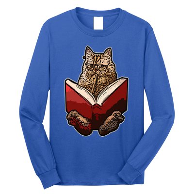 Lucky Cats Reading Books Kitty Dance Meow Funny Pet Animal Gift Long Sleeve Shirt