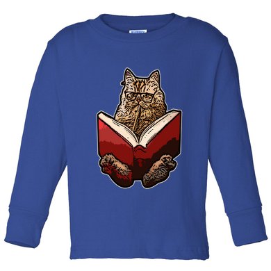 Lucky Cats Reading Books Kitty Dance Meow Funny Pet Animal Gift Toddler Long Sleeve Shirt