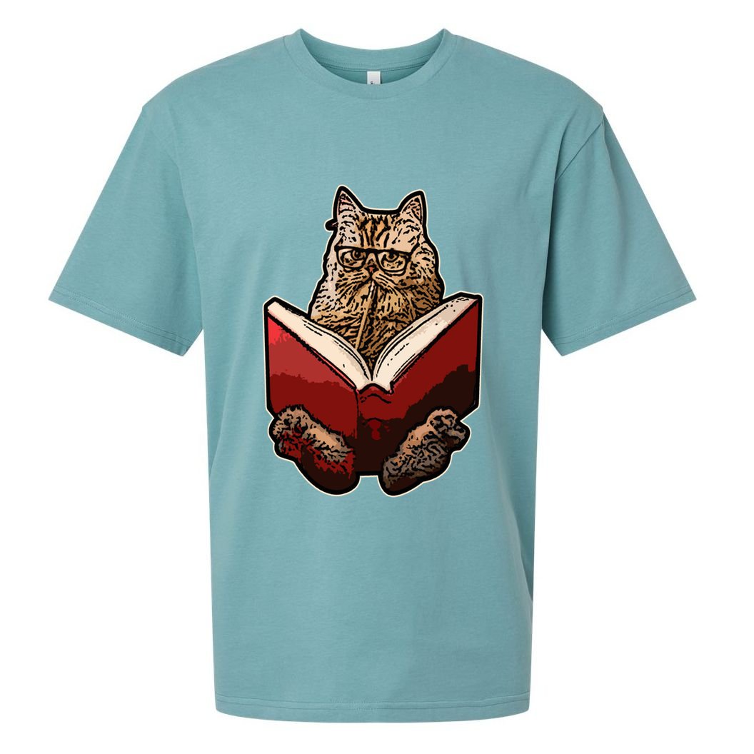 Lucky Cats Reading Books Kitty Dance Meow Funny Pet Animal Gift Sueded Cloud Jersey T-Shirt