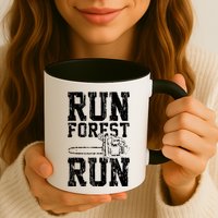 Lumberjack Chainsaw Run Forest Run Funny Mug