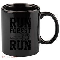Lumberjack Chainsaw Run Forest Run Funny 11oz C Handle Ceramic Mug