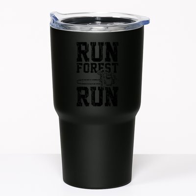 Lumberjack Chainsaw Run Forest Run Funny Tumbler