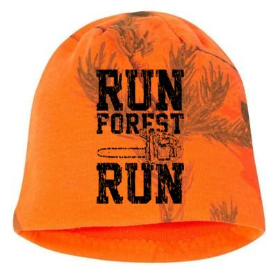 Lumberjack Chainsaw Run Forest Run Funny Kati - Camo Knit Beanie