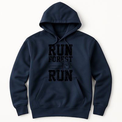 Lumberjack Chainsaw Run Forest Run Funny Hoodie