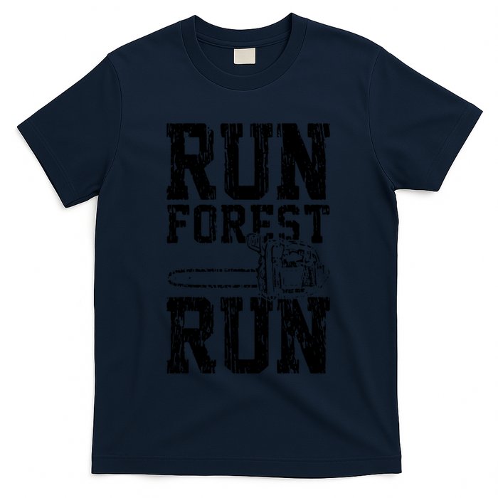 Lumberjack Chainsaw Run Forest Run Funny T-Shirt
