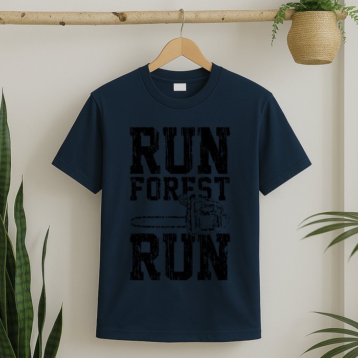 Lumberjack Chainsaw Run Forest Run Funny T-Shirt