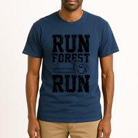 Lumberjack Chainsaw Run Forest Run Funny Tall T-Shirt