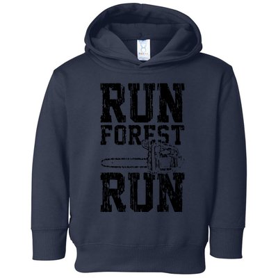Lumberjack Chainsaw Run Forest Run Funny Toddler Hoodie