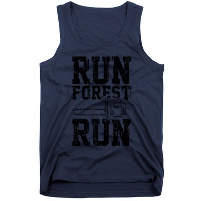 Lumberjack Chainsaw Run Forest Run Funny Tank Top