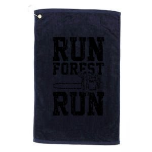 Lumberjack Chainsaw Run Forest Run Funny Platinum Collection Golf Towel