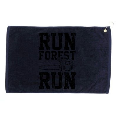 Lumberjack Chainsaw Run Forest Run Funny Grommeted Golf Towel