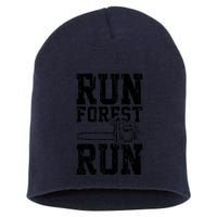 Lumberjack Chainsaw Run Forest Run Funny Short Acrylic Beanie