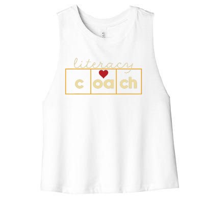 Literacy Coach Reading Teacher Science Of Reading Specialist Women's Racerback Cropped Tank