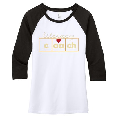 Literacy Coach Reading Teacher Science Of Reading Specialist Women's Tri-Blend 3/4-Sleeve Raglan Shirt