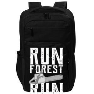 Lumberjack Chainsaw Run Forest Run Funny Impact Tech Backpack