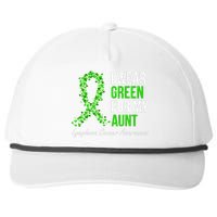 Lymphoma Cancer Ribbon I Wear Green For My Aunt Support Snapback Five-Panel Rope Hat