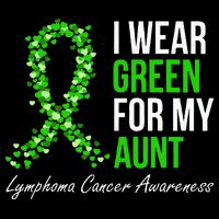 Lymphoma Cancer Ribbon I Wear Green For My Aunt Support Visor