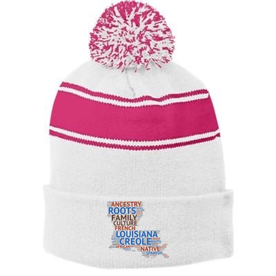 Louisiana Creole Roots Stripe Pom Pom Beanie