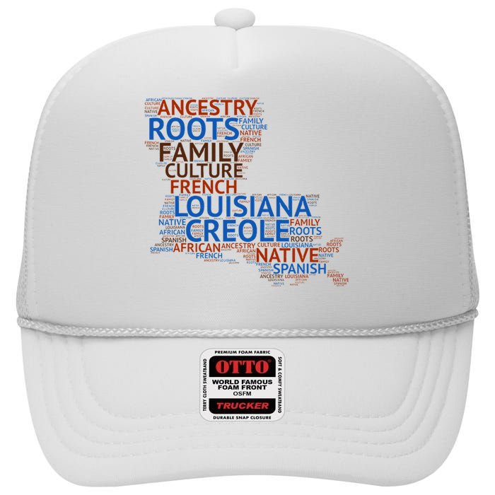 Louisiana Creole Roots High Crown Mesh Back Trucker Hat