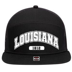 Louisiana Collegiate Style 1812 7 Panel Mesh Trucker Snapback Hat