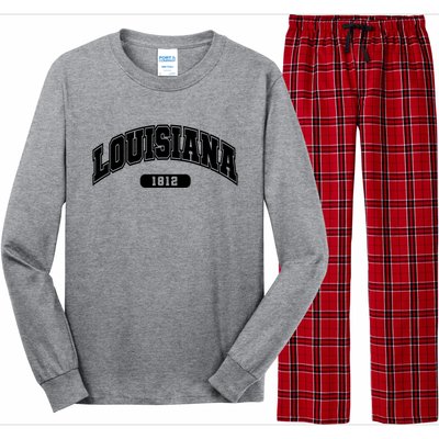 Louisiana Collegiate Style 1812 Long Sleeve Pajama Set