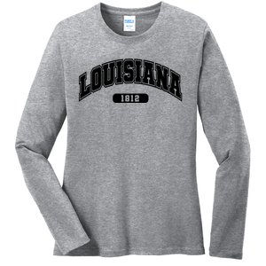 Louisiana Collegiate Style 1812 Ladies Long Sleeve Shirt