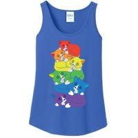 Love Cat Support Equality Gay Rainbow Lgbtq Lgbt Pride Month Funny Gift Ladies Essential Tank