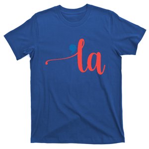 La Cursive Script With Comma Kamala Nickname Commala T-Shirt