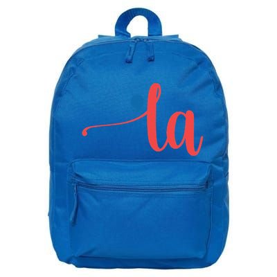 La Cursive Script With Comma Kamala Nickname Commala 16 in Basic Backpack