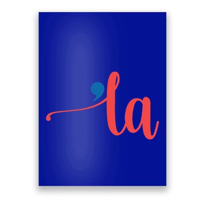 La Cursive Script With Comma Kamala Nickname Commala Poster
