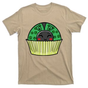 Ladybug Cupcake Saint Patrick's Day Shamrock Leaf Clover T-Shirt