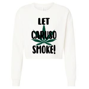 Let Caruso Smoke Cropped Pullover Crew