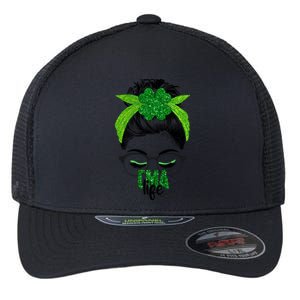 Lucky Cma St Patricks Day Irish Shamrock Nurse Gift Flexfit Unipanel Trucker Cap