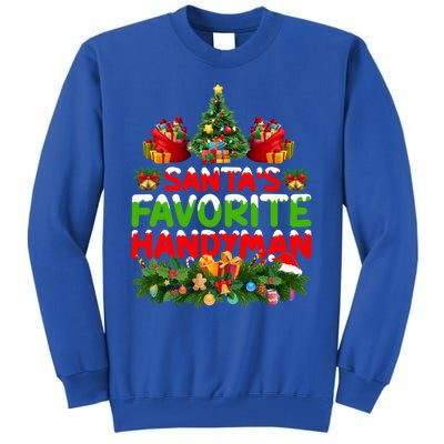 Lighting Christmas SantaS Favorite Handy Xmas Gift Tall Sweatshirt