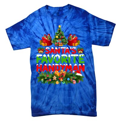 Lighting Christmas SantaS Favorite Handy Xmas Gift Tie-Dye T-Shirt