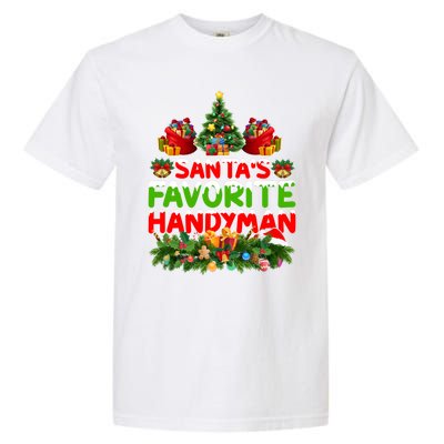 Lighting Christmas SantaS Favorite Handy Xmas Gift Garment-Dyed Heavyweight T-Shirt