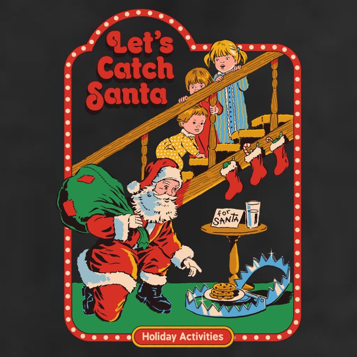 Let's Catch Santa Holiday Archives 7 Panel Mesh Trucker Snapback Hat