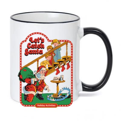 Let's Catch Santa Holiday Archives 11oz Black Color Changing Mug