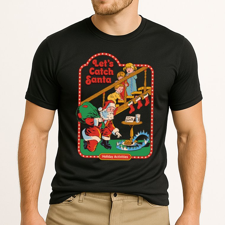 Let's Catch Santa Holiday Archives Cooling Performance Crew T-Shirt