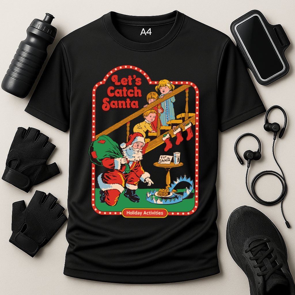 Let's Catch Santa Holiday Archives Cooling Performance Crew T-Shirt