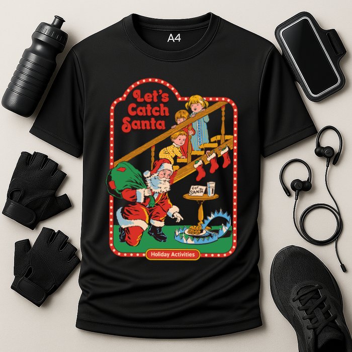 Let's Catch Santa Holiday Archives Cooling Performance Crew T-Shirt