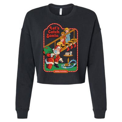 Let's Catch Santa Holiday Archives Cropped Pullover Crew