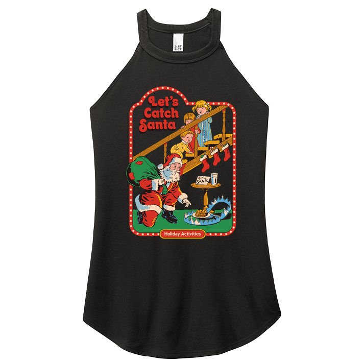 Let's Catch Santa Holiday Archives Women's Perfect Tri Rocker Tank