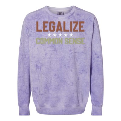 Legalize Common Sense Retro Colorblast Crewneck Sweatshirt