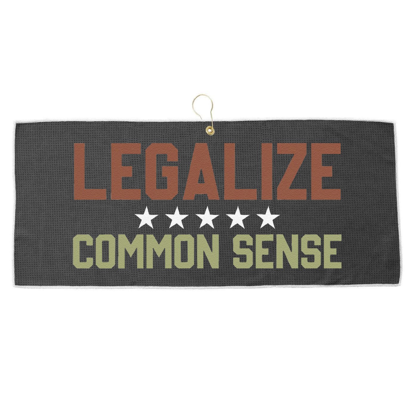 Legalize Common Sense Retro Large Microfiber Waffle Golf Towel