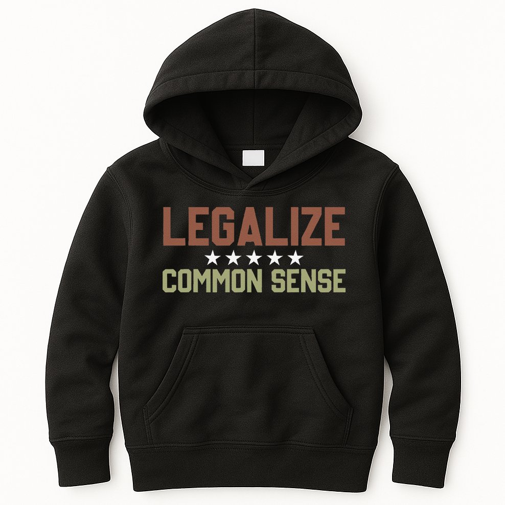 Legalize Common Sense Retro Kids Hoodie