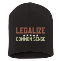 Legalize Common Sense Retro Short Acrylic Beanie