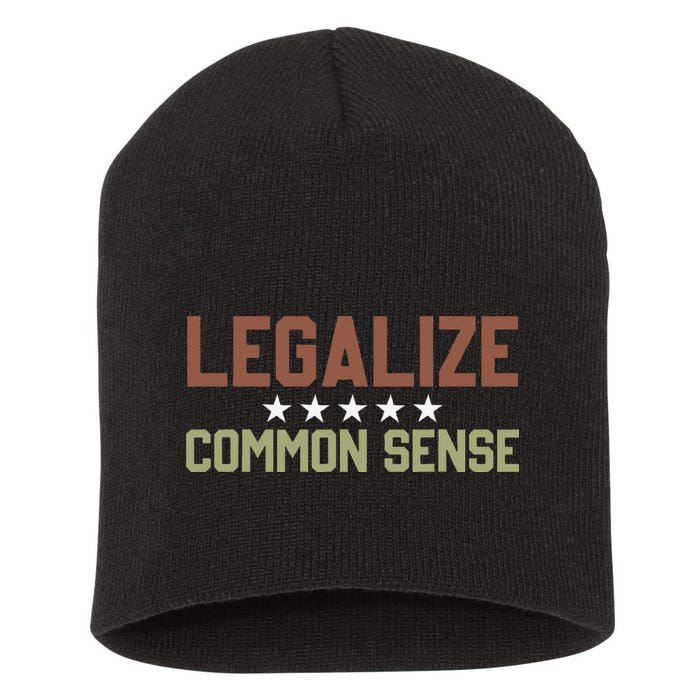Legalize Common Sense Retro Short Acrylic Beanie