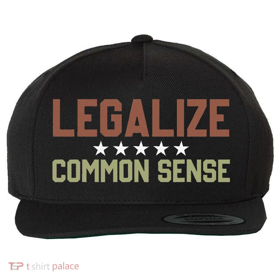 Legalize Common Sense Retro Wool Snapback Cap